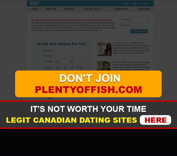 PlentyofFish front page